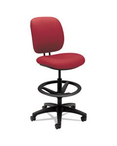COMFORTASK TASK STOOL WITH ADJUSTABLE FOOTRING, 32" SEAT HEIGHT, SUPPORTS UP TO 300 LBS, MARSALA SEAT/BACK, BLACK BASE