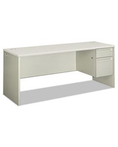 HON38856RB9Q 38000 SERIES SINGLE PEDESTAL CREDENZA, 72W X 24D X 29.5H, RIGHT, SILVER/GRAY