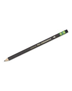 DIX22500 TRI-CONDEROGA PENCIL WITH MICROBAN PROTECTION, HB (#2), BLACK LEAD, BLACK BARREL, DOZEN