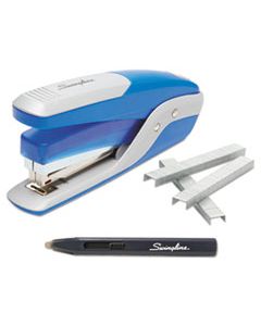 SWI64584 QUICK TOUCH STAPLER VALUE PACK, 28-SHEET CAPACITY, BLUE/SILVER