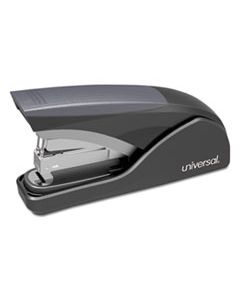 UNV43040 DELUXE POWER ASSIST FLAT-CLINCH FULL STRIP STAPLER, 25-SHEET CAPACITY, BLACK/GRAY