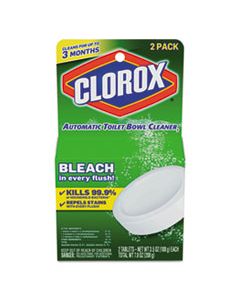 CLO30024PK AUTOMATIC TOILET BOWL CLEANER, 3.5 OZ TABLET, 2/PACK