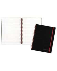 JDKK66652 TWIN WIRE POLY COVER NOTEBOOK, WIDE/LEGAL RULE, BLACK COVER, 11 X 8.5, 70 SHEETS