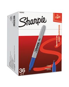 SAN1920932 FINE TIP PERMANENT MARKER, BLUE, 36/PACK