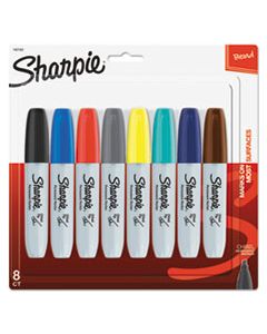 SAN1927322 CHISEL TIP PERMANENT MARKER, MEDIUM, ASSORTED FASHION, 8/PACK