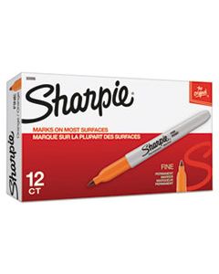 SAN30006 FINE TIP PERMANENT MARKER, ORANGE, DOZEN