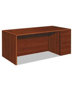 HON10787RCO 10700 SINGLE PEDESTAL DESK, FULL RIGHT PEDESTAL, 72W X 36D X 29.5H, COGNAC