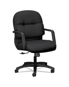 HON2092CU10T PILLOW-SOFT 2090 SERIES MANAGERIAL MID-BACK SWIVEL/TILT CHAIR, SUPPORTS UP TO 300 LBS., BLACK SEAT/BLACK BACK, BLACK BASE