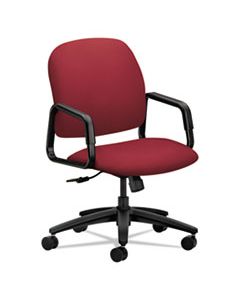 SOLUTIONS SEATING 4000 SERIES EXECUTIVE HIGH-BACK CHAIR, SUPPORTS UP TO 250 LBS., MARSALA SEAT, MARSALA BACK, BLACK BASE