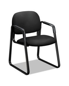 HON4008CU10T SOLUTIONS SEATING 4000 SERIES SLED BASE GUEST CHAIR, 23.5" X 26" X 33", BLACK SEAT, BLACK BACK, BLACK BASE