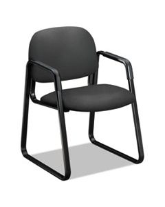 HON4008CU19T SOLUTIONS SEATING 4000 SERIES SLED BASE GUEST CHAIR, 23.5" X 26" X 33", IRON ORE SEAT, IRON ORE BACK, BLACK BASE