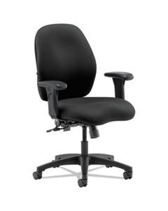 HON7823CU10T 7800 SERIES MID-BACK TASK CHAIR, SUPPORTS UP TO 250 LBS., BLACK SEAT/BLACK BACK, BLACK BASE