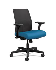 HONI2L1AMLC19T IGNITION 2.0 4-WAY STRETCH LOW-BACK MESH TASK CHAIR, SUPPORTS UP TO 300 LBS., IRON ORE SEAT, BLACK BACK, BLACK BASE