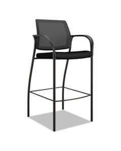 HONIC108IMCU10 IGNITION 2.0 ILIRA-STRETCH MESH BACK CAFE HEIGHT STOOL, SUPPORTS UP TO 300 LBS., BLACK SEAT/BLACK BACK, BLACK BASE