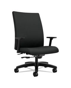 HONIW801CU10 IGNITION SERIES BIG AND TALL MID-BACK WORK CHAIR, SUPPORTS UP TO 450 LBS., BLACK SEAT/BLACK BACK, BLACK BASE