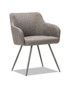 ALECS4351 ALERA CAPTAIN SERIES GUEST CHAIR, 24" X 24.5" X 30.25", GRAY TWEED SEAT/GRAY TWEED BACK, CHROME BASE