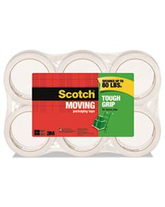 MMM35006ESF TOUGH GRIP MOVING PACKAGING TAPE, 3" CORE, 1.88" X 54.6 YDS, CLEAR, 6/PACK