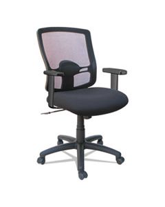 ALEET4017B ALERA ETROS SERIES MESH MID-BACK PETITE SWIVEL/TILT CHAIR, SUPPORTS UP TO 275 LBS., BLACK SEAT/BLACK BACK, BLACK BASE