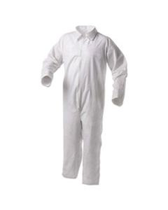 KCC38918 A35 LIQUID AND PARTICLE PROTECTION COVERALLS, WHITE, LARGE, 25/CARTON