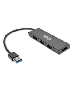 TRPU360004SLIM ULTRA-SLIM PORTABLE USB 3.0 SUPERSPEED HUB, 4 PORTS, BLACK