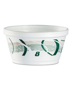 FOAM CONTAINER, 8 OZ, GREEN/GRAY, 1000/CARTON