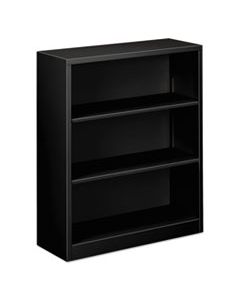 ALEBCM34135BL STEEL BOOKCASE, 3-SHELF, 34.5"W X 12.63"D X 41"H, BLACK