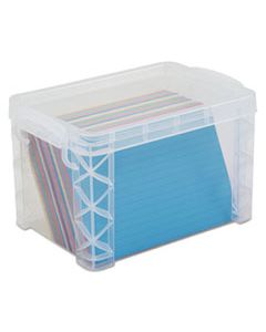 AVT40305 SUPER STACKER STORAGE BOXES, HOLD 500 4 X 6 CARDS, PLASTIC, CLEAR