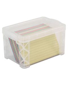 AVT40307 SUPER STACKER STORAGE BOXES, HOLD 400 3 X 5 CARDS, PLASTIC, CLEAR
