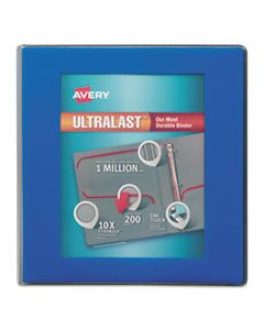 AVE79740 ULTRALAST HEAVY-DUTY VIEW BINDER WITH ONE TOUCH SLANT RINGS, 3 RINGS, 1" CAPACITY, 11 X 8.5, BLUE