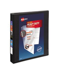 AVE05300 HEAVY-DUTY NON STICK VIEW BINDER WITH DURAHINGE AND SLANT RINGS, 3 RINGS, 1" CAPACITY, 11 X 8.5, BLACK