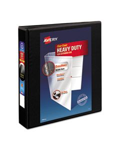 AVE05400 HEAVY-DUTY NON STICK VIEW BINDER WITH DURAHINGE AND SLANT RINGS, 3 RINGS, 1.5" CAPACITY, 11 X 8.5, BLACK