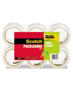MMM35006 SURE START PACKAGING TAPE, 3" CORE, 1.88" X 54.6 YDS, CLEAR, 6/BOX