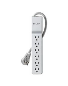 BLKBE10600006R HOME/OFFICE SURGE PROTECTOR W/ROTATING PLUG, 6 OUTLETS, 6 FT CORD, 720J, WHITE