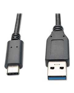 TRPU428003 USB 3.1 GEN 1 (5 GBPS) CABLE, USB TYPE-C (USB-C) TO USB TYPE-A (M/M), 3 FT.