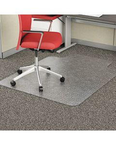 ALEMAT4553CFPL OCCASIONAL USE STUDDED CHAIR MAT FOR FLAT PILE CARPET, 45 X 53, WIDE LIPPED, CLEAR