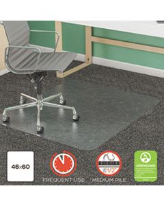 DEFCM14443FCOM SUPERMAT FREQUENT USE CHAIR MAT, MED PILE CARPET, ROLL, 46 X 60, RECTANGLE, CLEAR