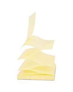 UNV35694 FAN-FOLDED SELF-STICK POP-UP NOTE PADS, 3" X 3", YELLOW, 90-SHEET, 24/PACK