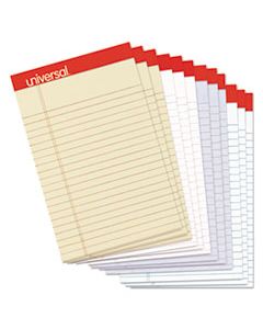 UNV35855 COLORED PERFORATED WRITING PADS, NARROW RULE, 5 X 8, ASSORTED SHEET COLORS, 50 SHEETS, DOZEN