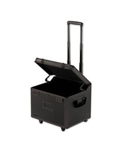 IDEVZ00307 LOCKING MOBILE FILE CHEST, LETTER/LEGAL FILES, 17.5" X 15.5" X 14.5", BLACK