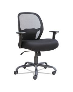ALEMX4517 ALERA MERIX450 SERIES MESH BIG AND TALL CHAIR, SUPPORTS UP TO 450 LBS., BLACK SEAT/BLACK BACK, BLACK BASE