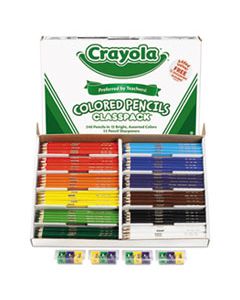 CYO688024 COLOR PENCIL CLASSPACK SET, 3.3 MM, 2B (#1), ASSORTED LEAD/BARREL COLORS, 252/BOX