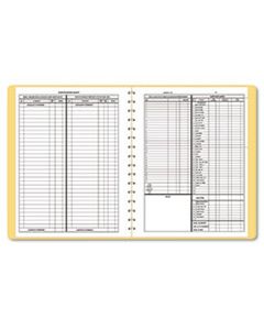 DOM612 SIMPLIFIED MONTHLY BOOKKEEPING RECORD, TAN VINYL COVER, 128 PAGES, 8 1/2 X 11