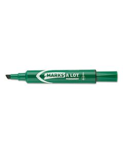 AVE08885 MARKS A LOT LARGE DESK-STYLE PERMANENT MARKER, BROAD CHISEL TIP, GREEN, DOZEN