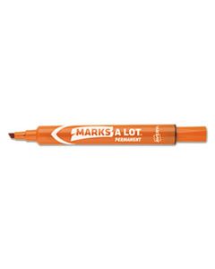 AVE08883 MARKS A LOT LARGE DESK-STYLE PERMANENT MARKER, BROAD CHISEL TIP, ORANGE, DOZEN