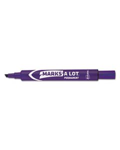 AVE08884 MARKS A LOT LARGE DESK-STYLE PERMANENT MARKER, BROAD CHISEL TIP, PURPLE, DOZEN