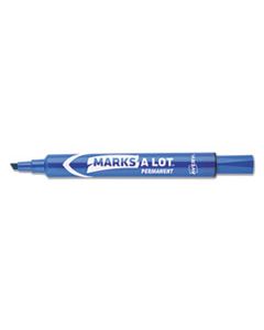 AVE08886 MARKS A LOT LARGE DESK-STYLE PERMANENT MARKER, BROAD CHISEL TIP, BLUE, DOZEN