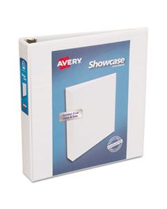 AVE19651 SHOWCASE ECONOMY VIEW BINDER WITH ROUND RINGS, 3 RINGS, 1.5" CAPACITY, 11 X 8.5, WHITE