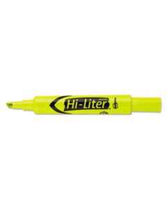 AVE24000 HI-LITER DESK-STYLE HIGHLIGHTERS, CHISEL TIP, FLUORESCENT YELLOW, DOZEN