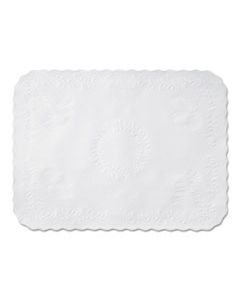 HFMTC8704472 ANNIVERSARY EMBOSSED SCALLOPED EDGE TRAY MAT, 14 X 19, WHITE, 1,000/CARTON