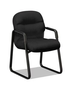 HON2093CU10T PILLOW-SOFT 2090 SERIES GUEST ARM CHAIR, 23.25" X 28" X 36", BLACK SEAT/BLACK BACK, BLACK BASE